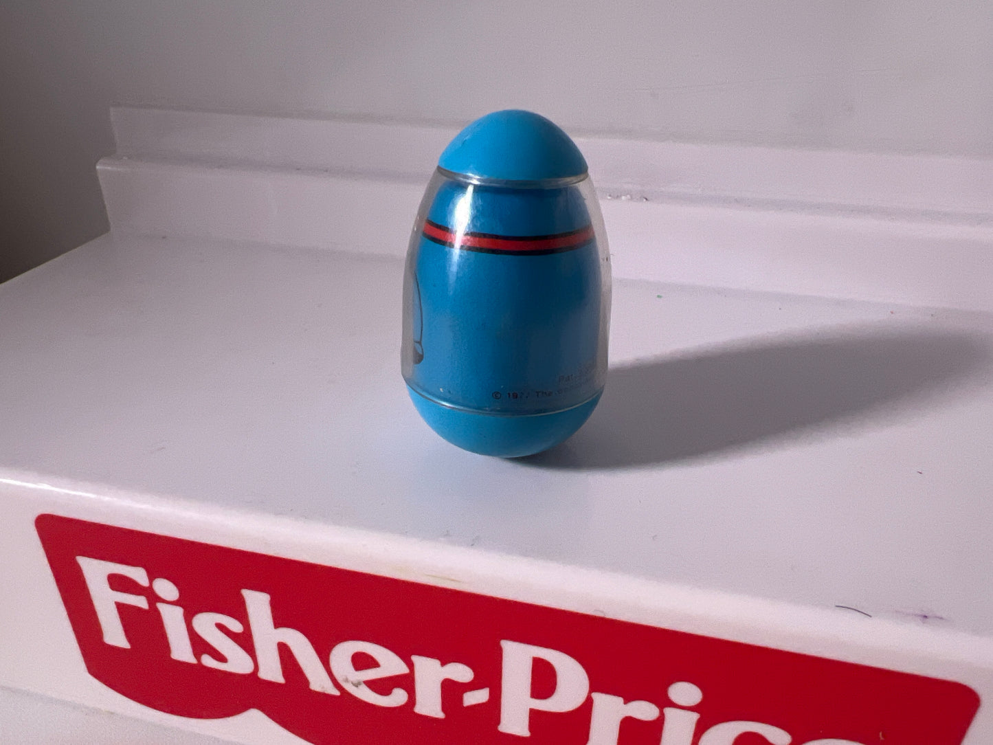 Vintage Blue Camel with Wrinkle Knee Weeble 1970s Toy