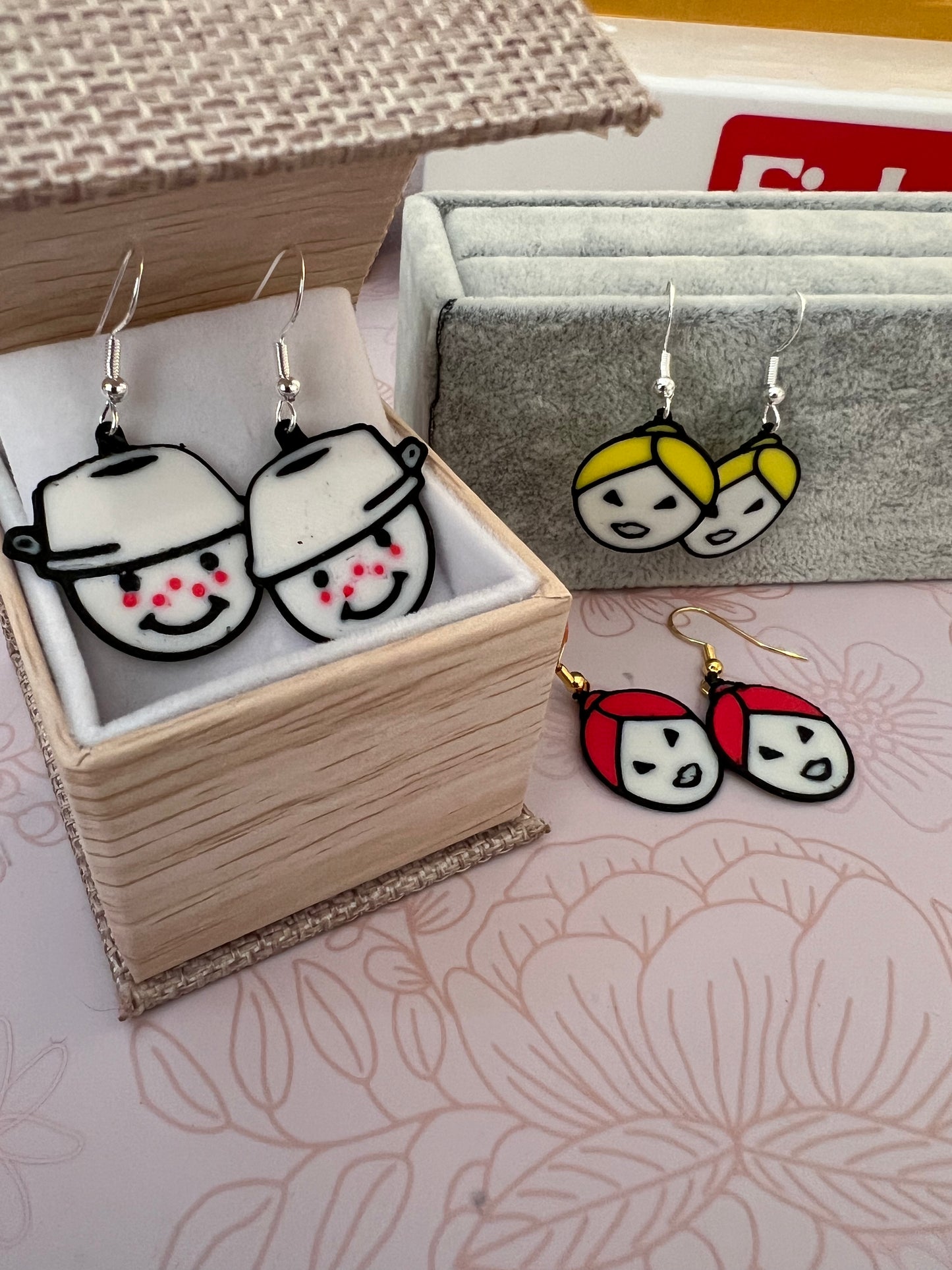 Custom Play Family Character Earrings