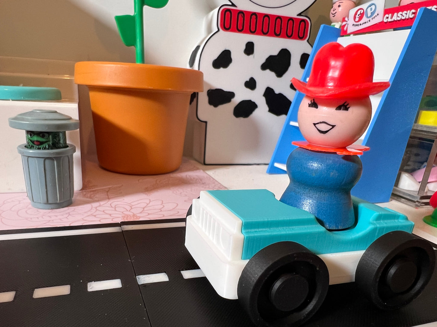 Garage Style Car - White Base with Custom Color Top