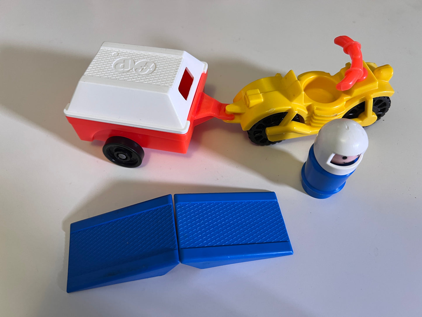 RARE Vintage Fisher Price UK Motorcycle Set #634