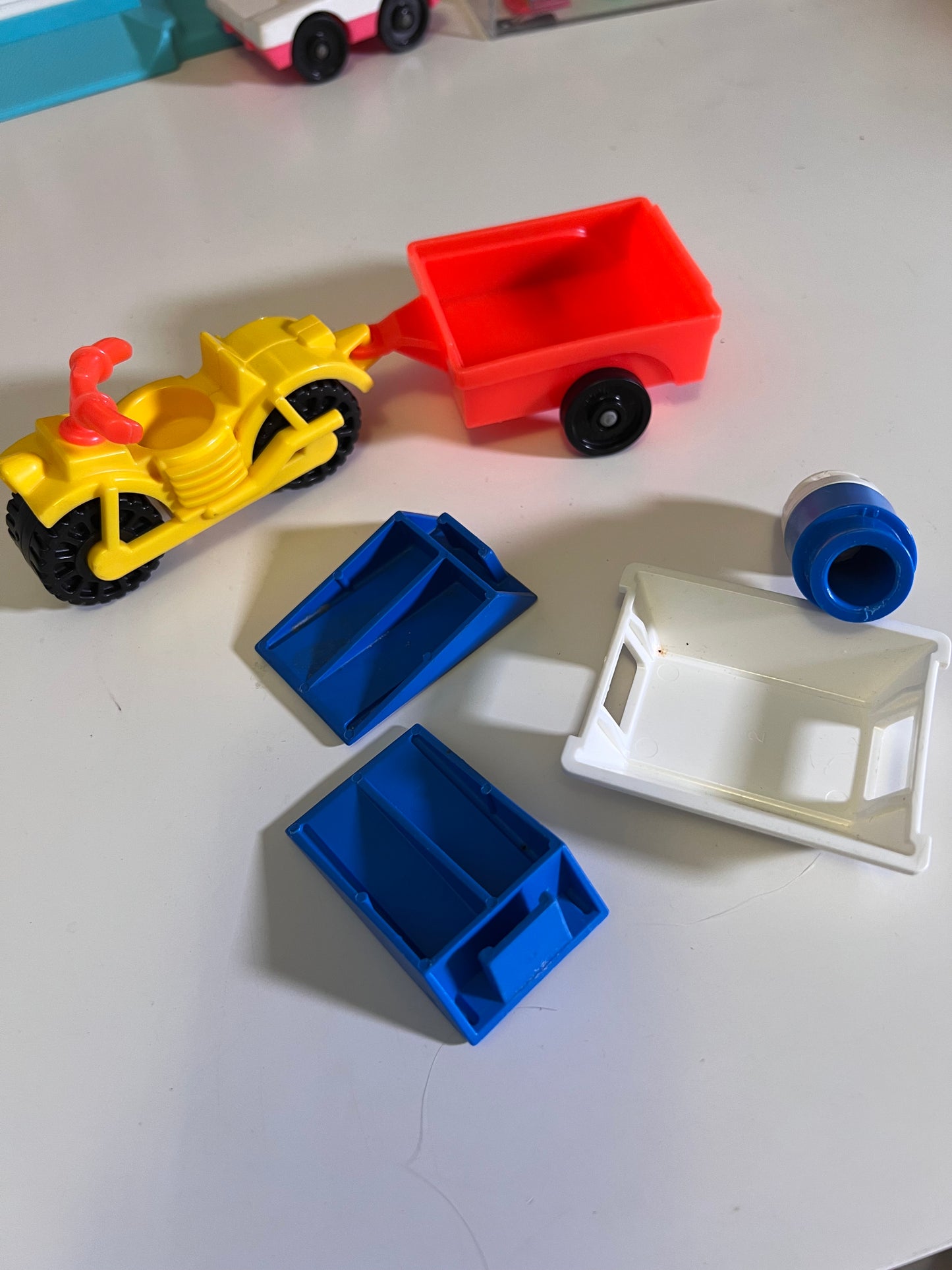 RARE Vintage Fisher Price UK Motorcycle Set #634