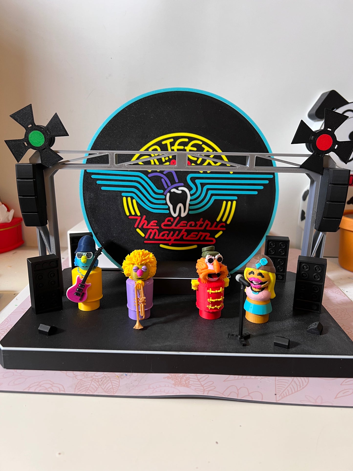 Concert Stage Backdrop - Electric Mayhem Sign