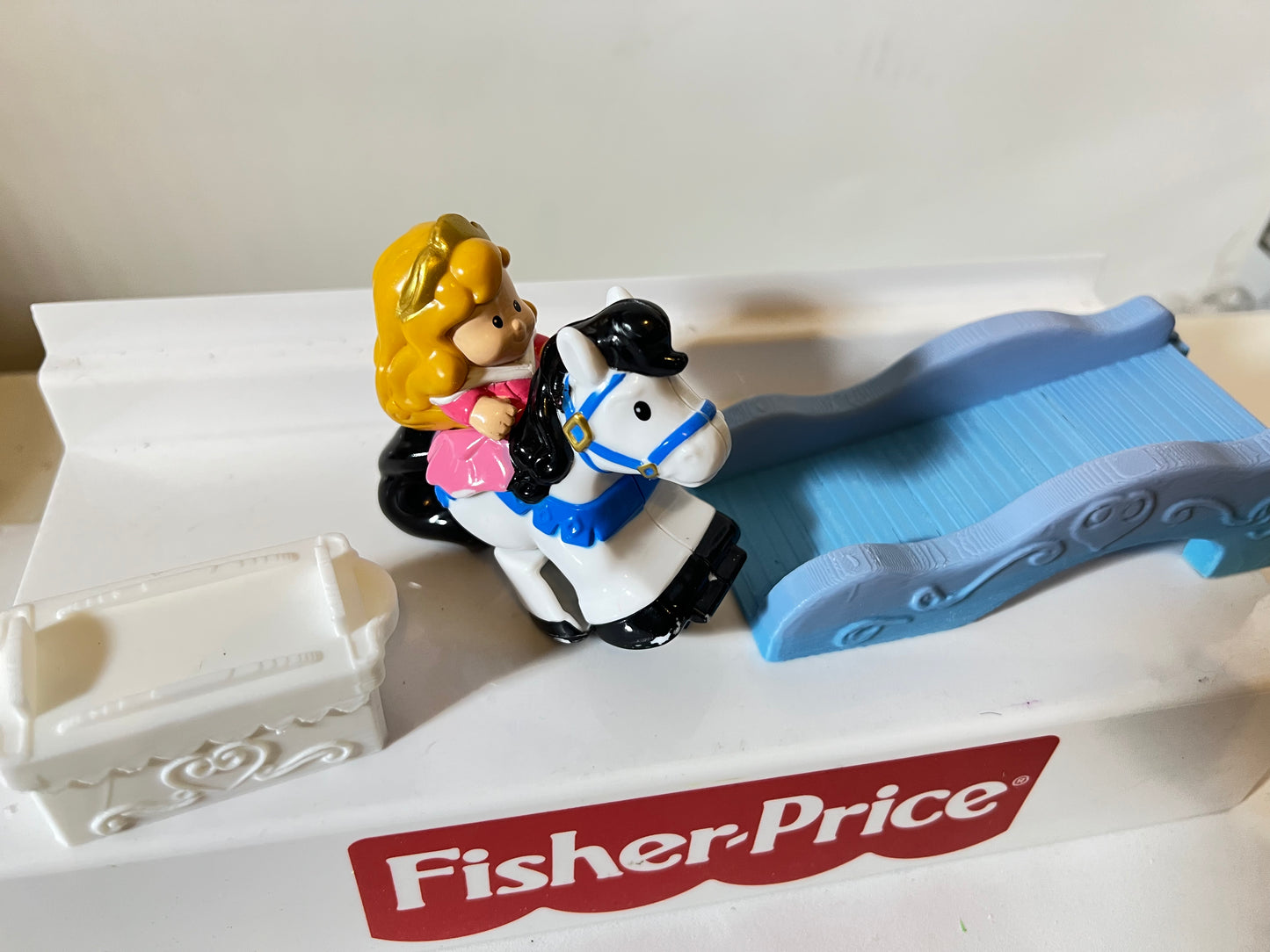Fisher Price Klip Klop Princess/Pony - Aurora with Custom Ramp and Food Crate