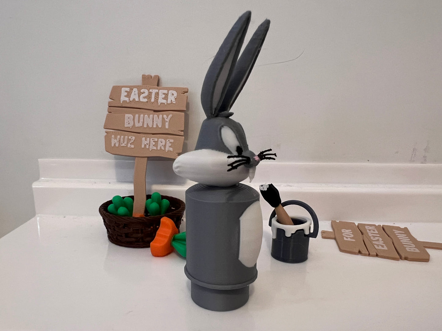 Custom Fisher Price Bugs Bunny w BONUS Easter Bunny Was Here Lot