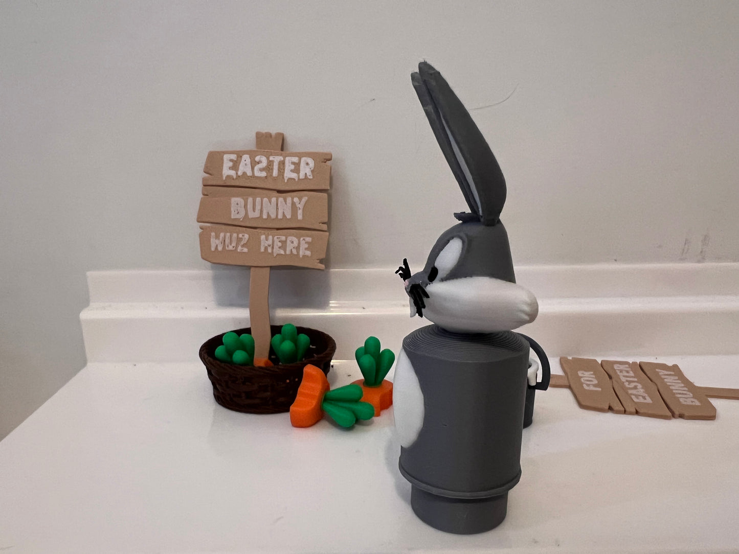 Custom Fisher Price Bugs Bunny w BONUS Easter Bunny Was Here Lot