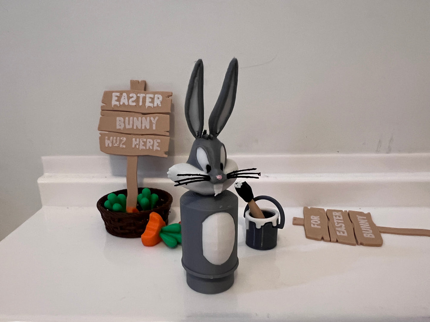 Custom Fisher Price Bugs Bunny w BONUS Easter Bunny Was Here Lot