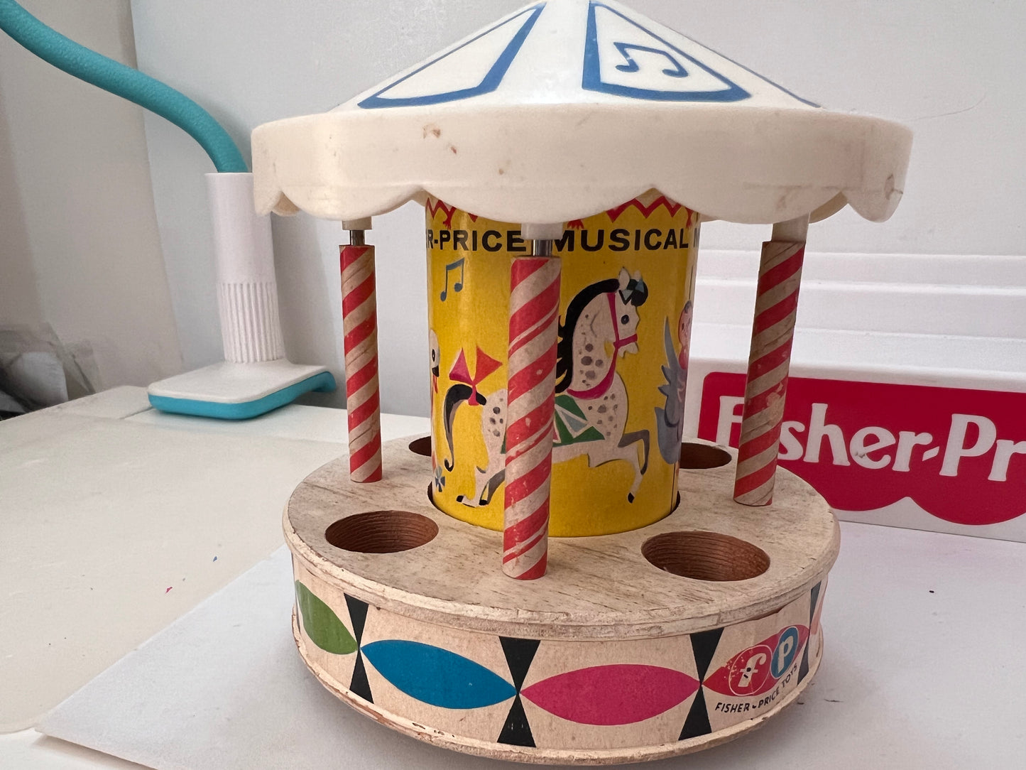 Vintage Fisher Price Amusement Park - Merry Go Round