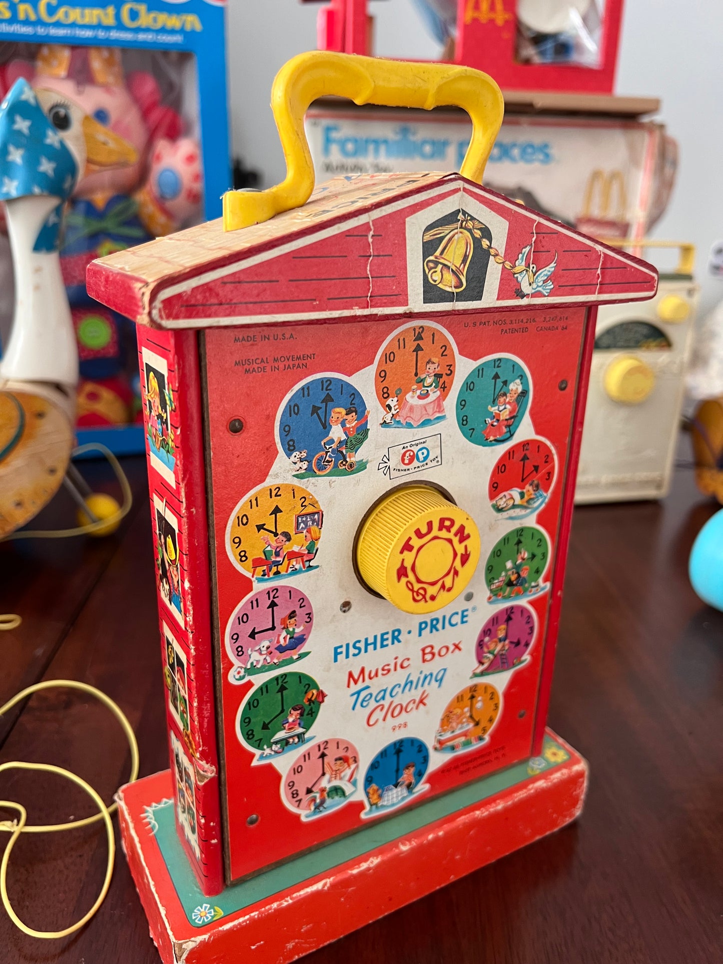 Vintage Fisher Price Music Teaching Clock