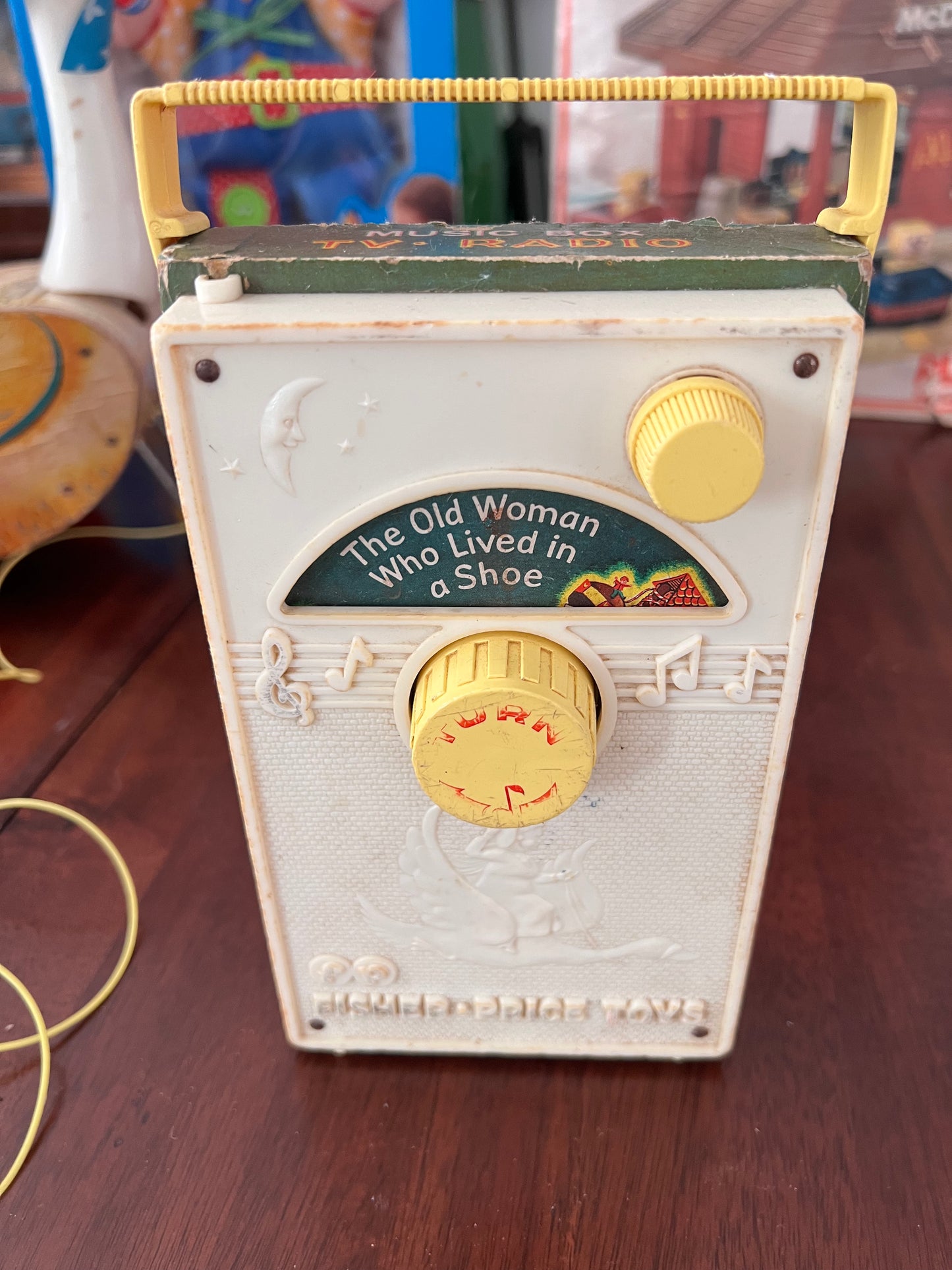 Vintage Fisher Price Music Radio - Woman Who Lived in a Shoe