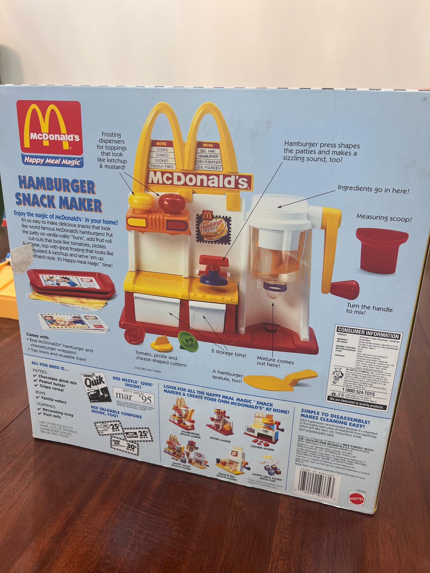 McDonald Hamburger Snack Maker With ORIG Box