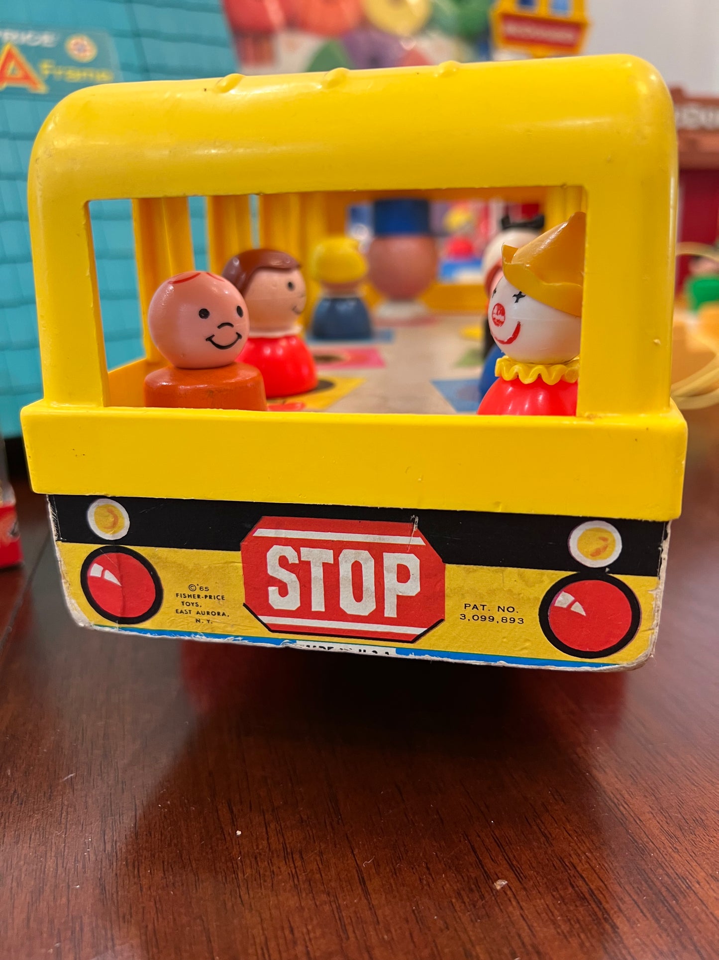 Vintage Fisher Price School Bus Lot