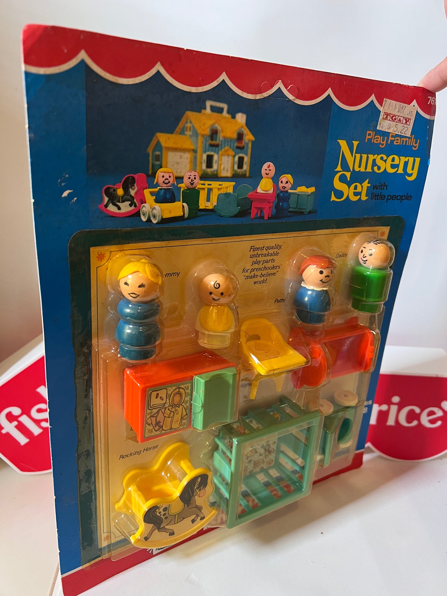 HTF Vintage Fisher Price Nursery Set SEALED NEW (Blue Crib)
