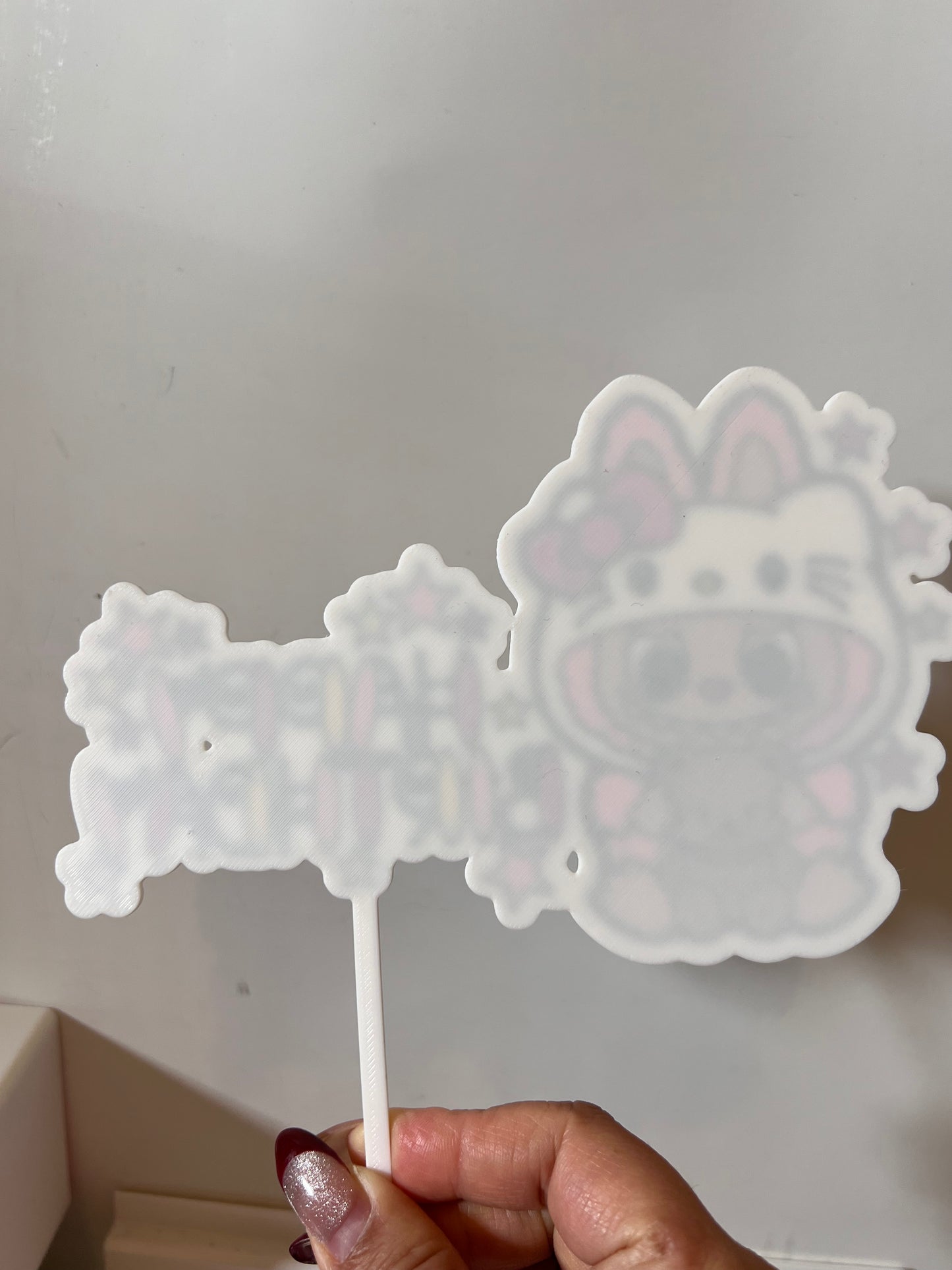 Labubu x Hello Kitty Birthday Cake Topper