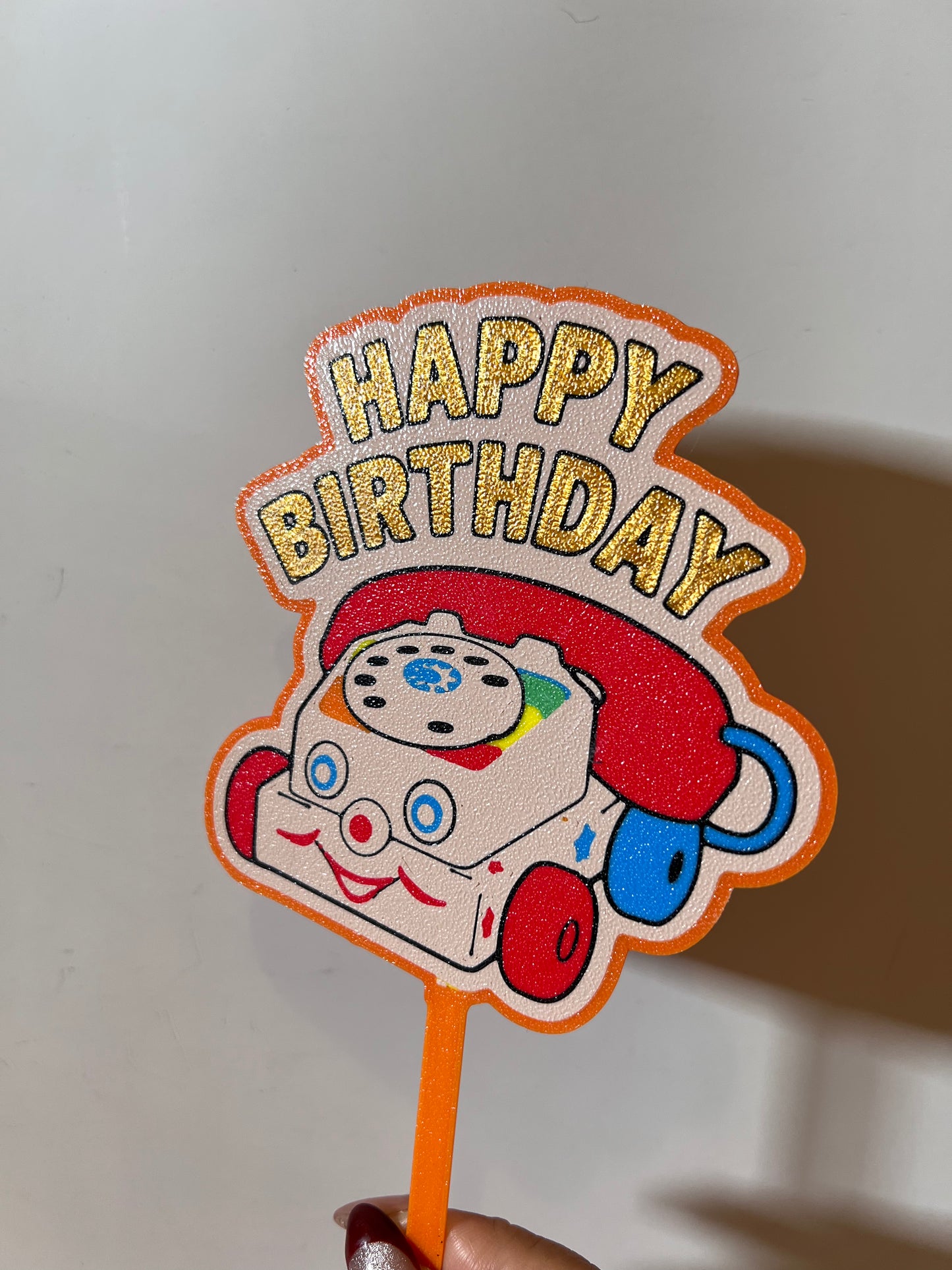 Chatter Phone Birthday Cake Topper