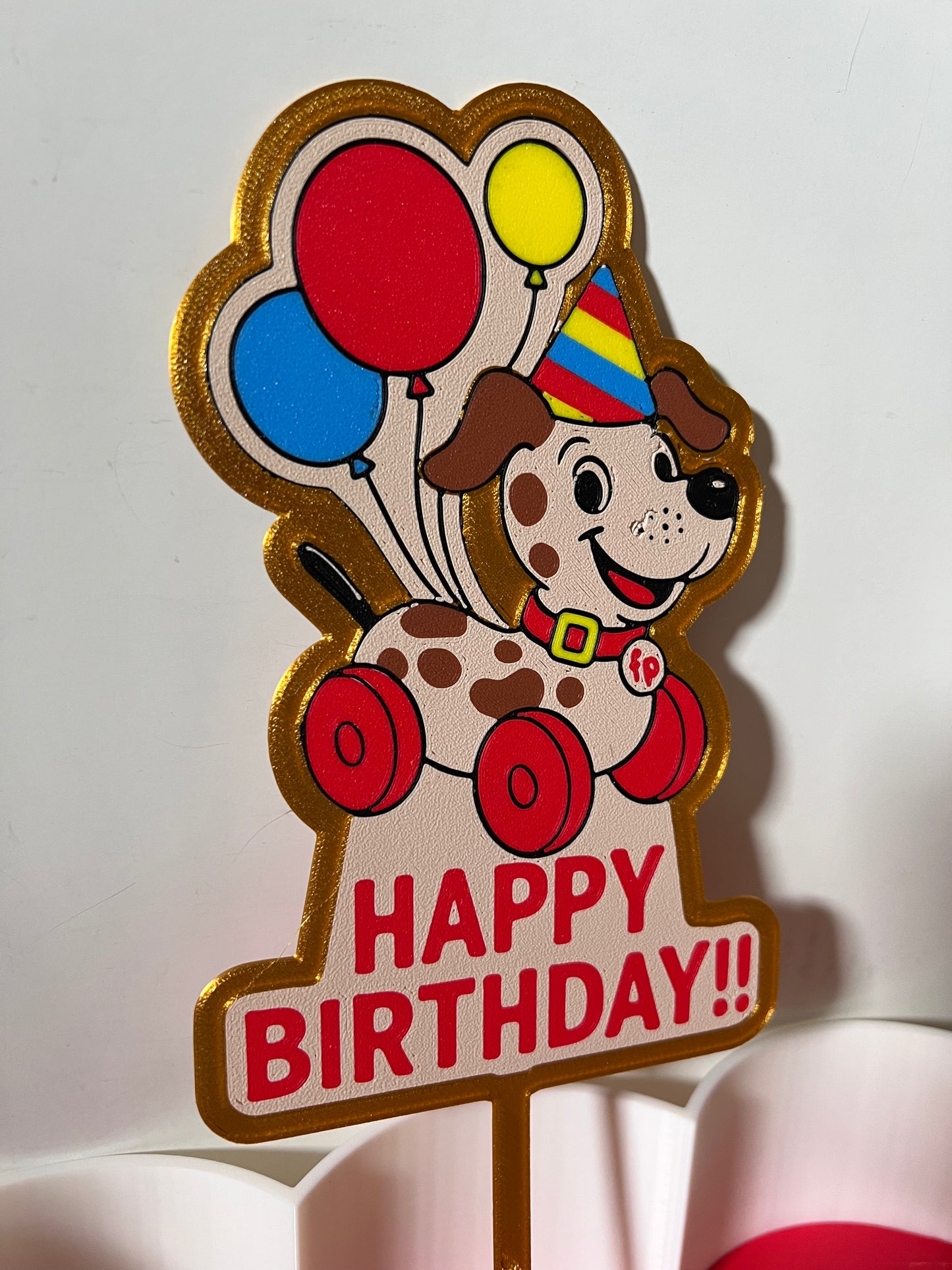 Fisher Price Snoppy Pullie Birthday Cake Topper