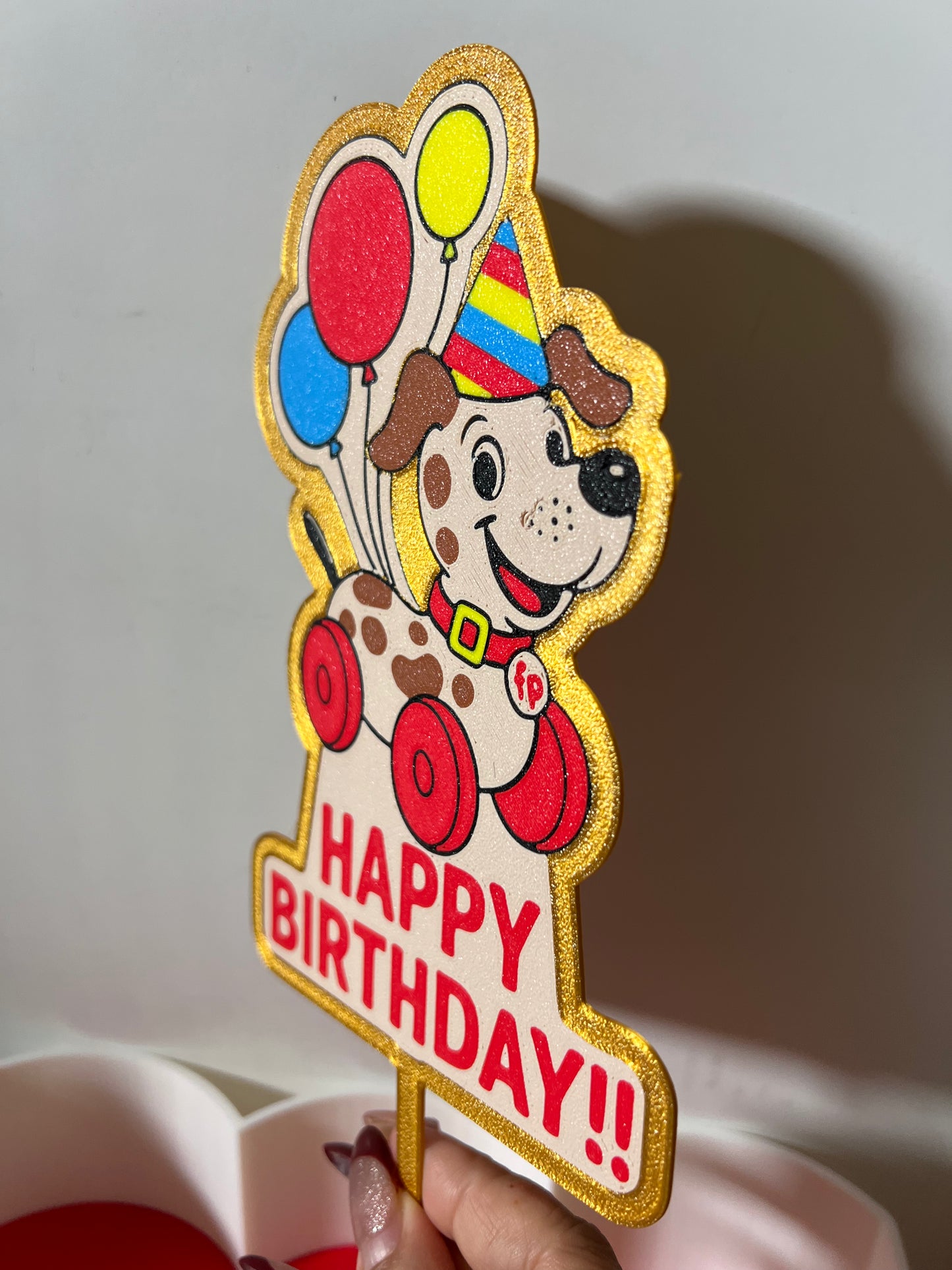 Fisher Price Snoppy Pullie Birthday Cake Topper