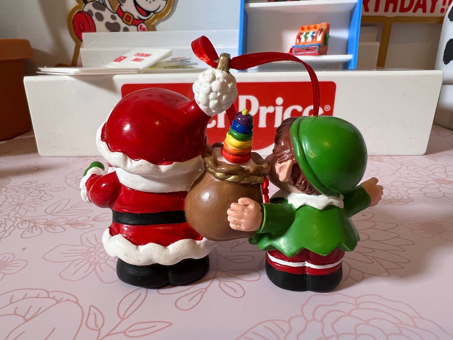 Fisher Price Ornament - Santa and Little Helper (no box)