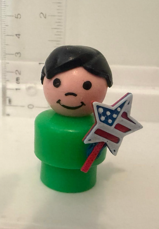 Custom Accessory - July 4th Celebration for vintage Fisher Price figures