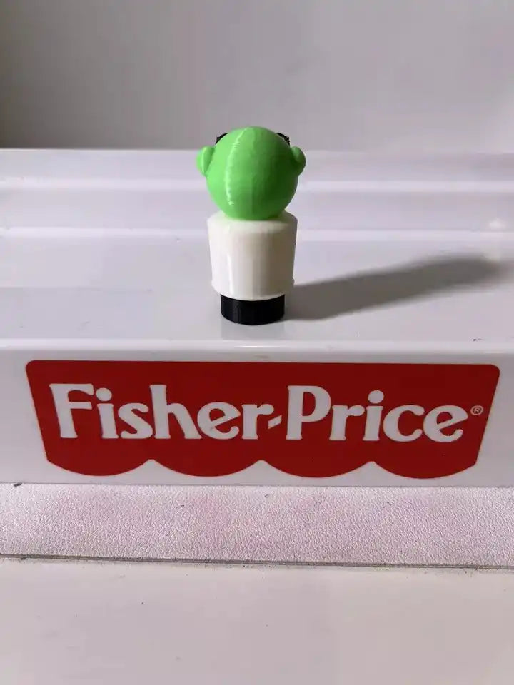 Dr. Bunsen Honeydew figure, green back of head with glasses and white base