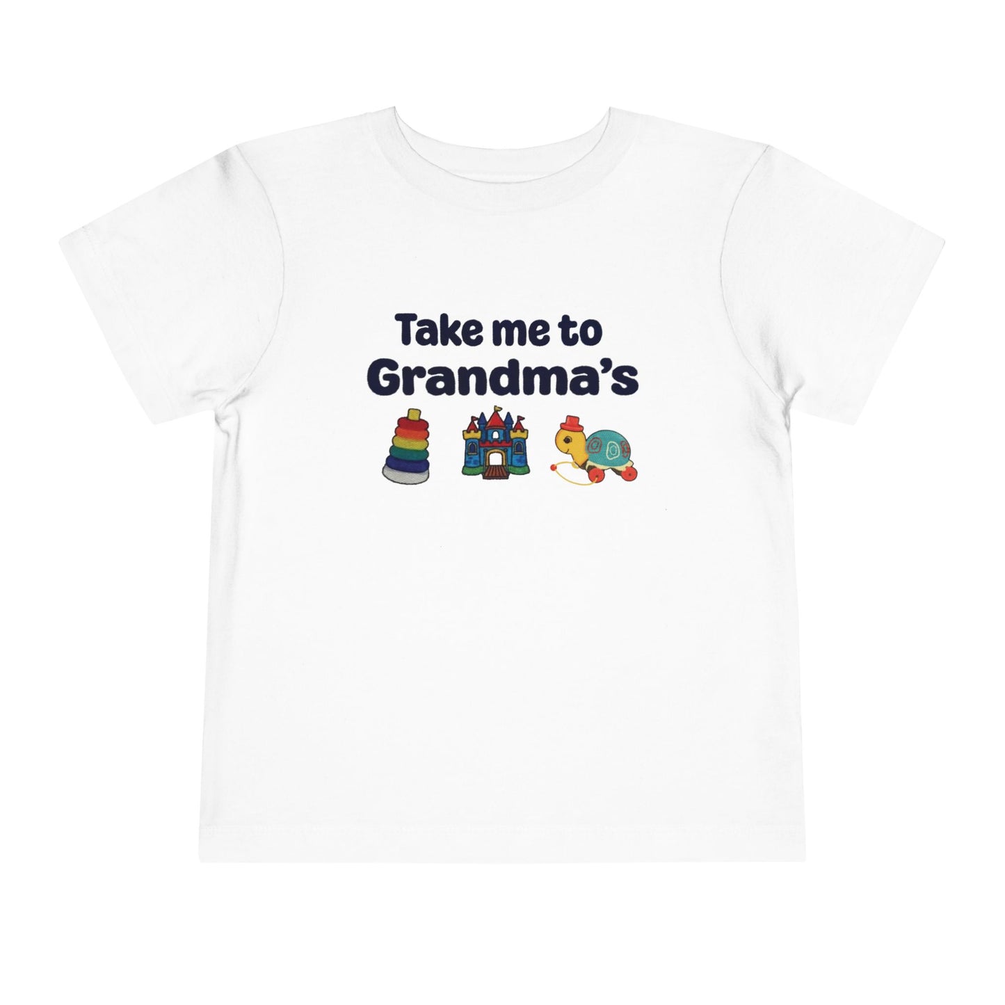 Take Me to Grandma's Toddler Tee | Vintage Toys Graphic