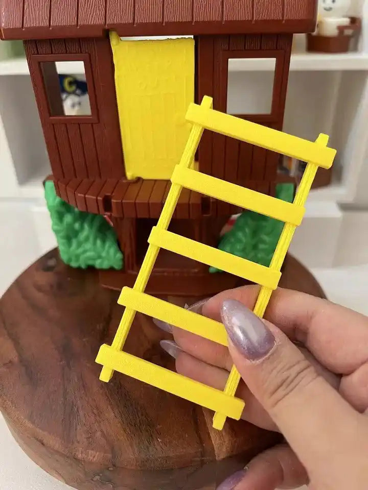 Vintage Fisher Price #2551 replacement ladder, yellow plastic ladder with side rails