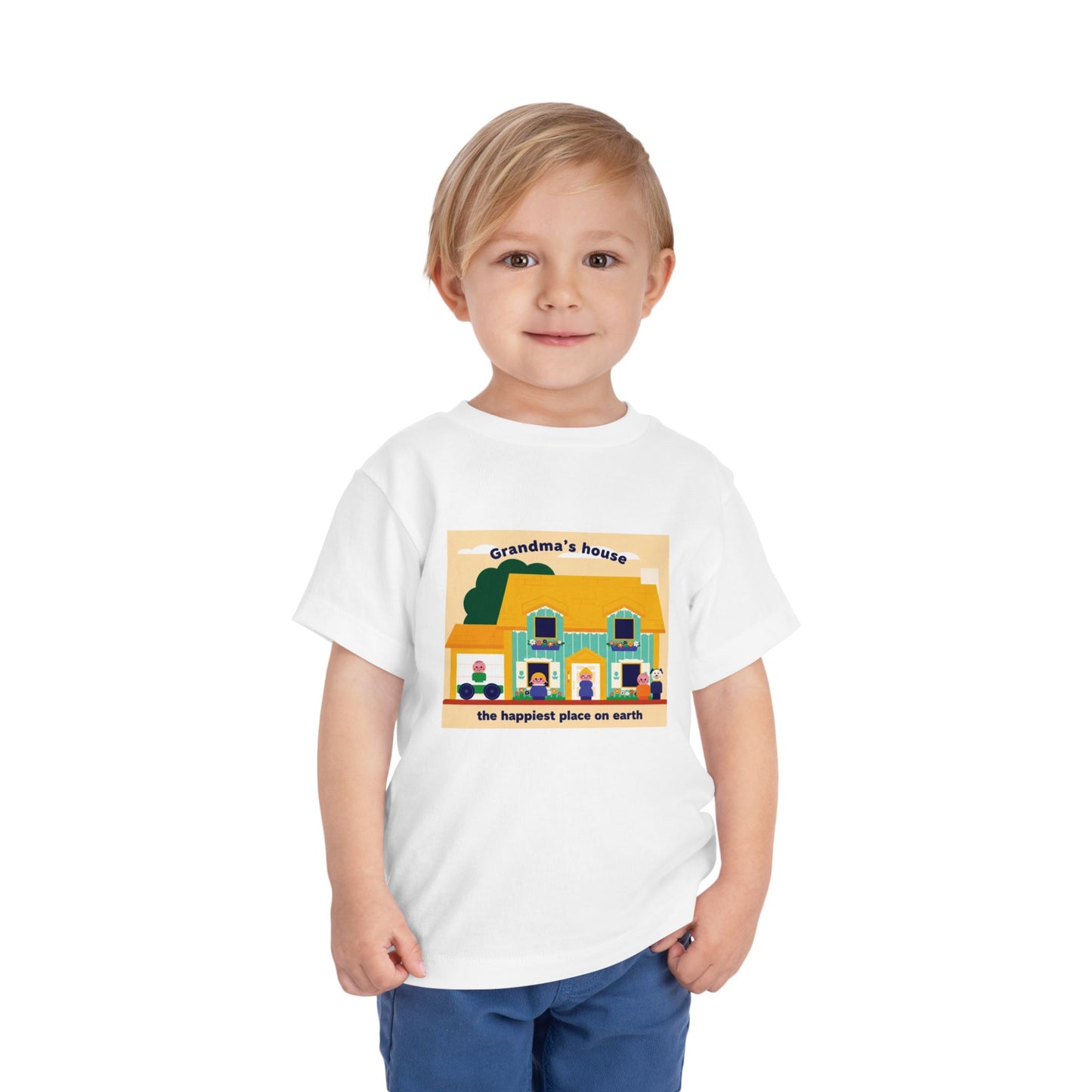 Grandma's House Toddler Tee — "Grandma's house the happiest place on earth" Cute Kids Shirt