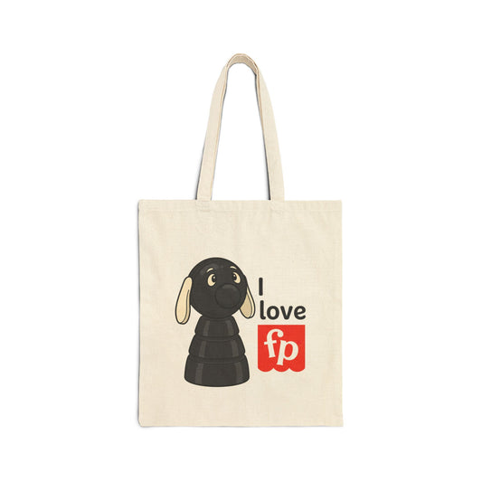 Fisher Price Tote Bag – I Love FP Canvas Bag, Vintage Toy Collector Gift, Cute Nostalgia Shopper, Retro Toy Fan Tote