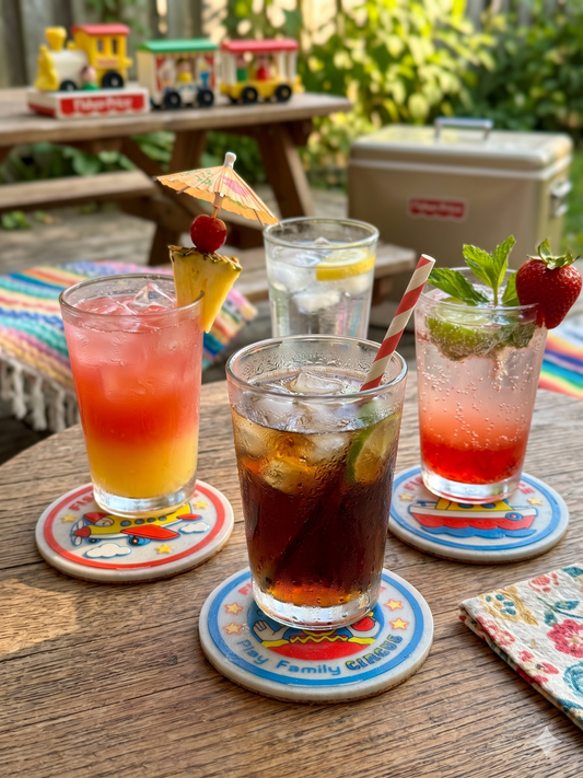 FP Inspired 3D Drink Coaster – Vintage Toy Style Retro Home Decor