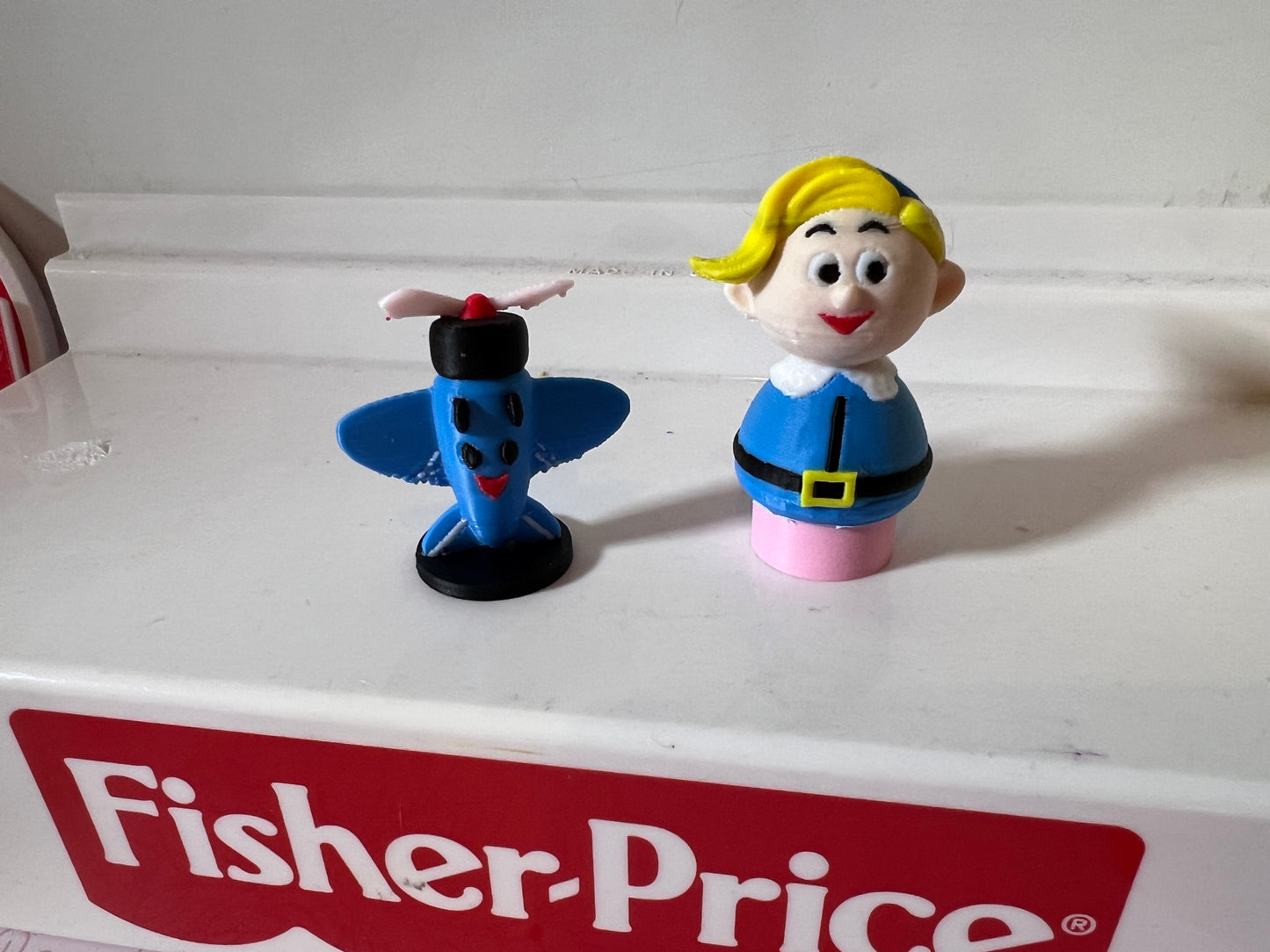 Island of Misfit Toys - Red doll, Airplane, Polka dot Elephant, Charlie in the Box