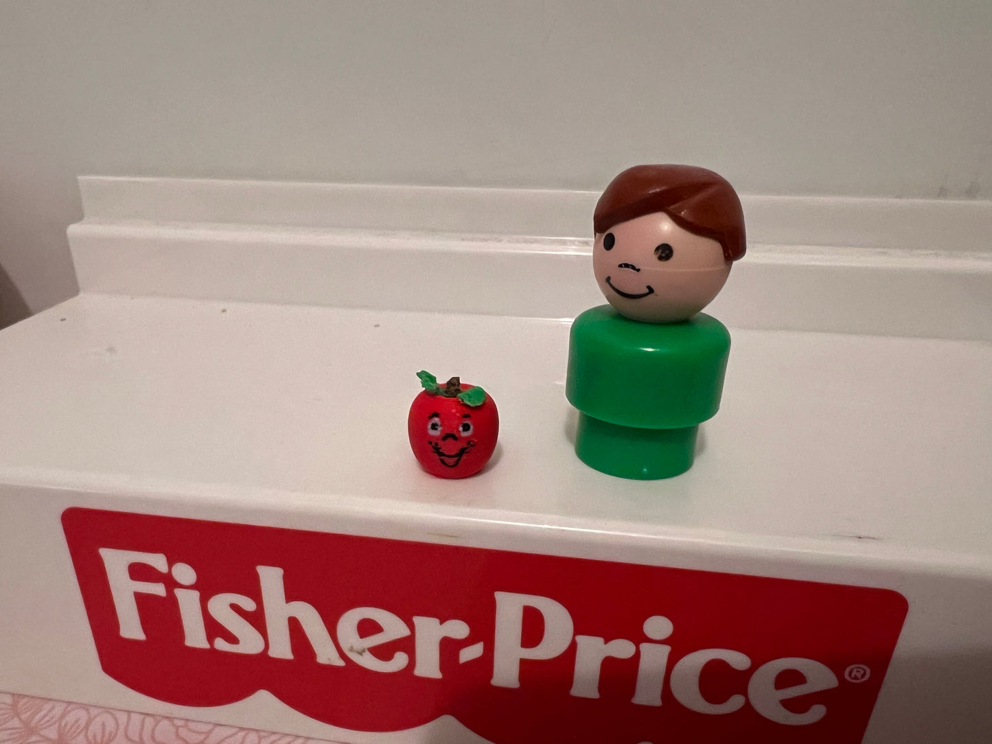 Custom Miniature Vintage Fisher Price Happy Apple