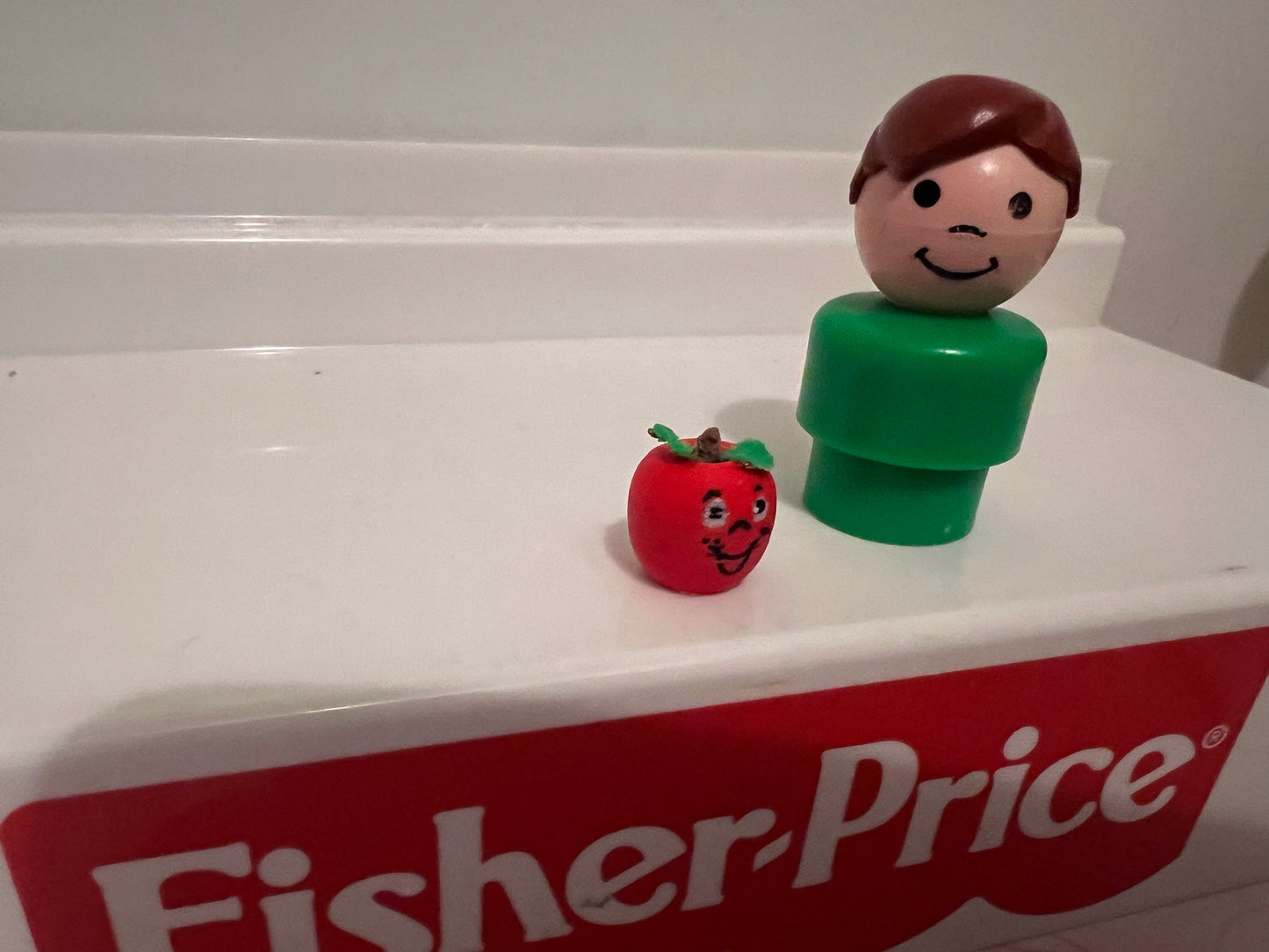 Custom Miniature Vintage Fisher Price Happy Apple