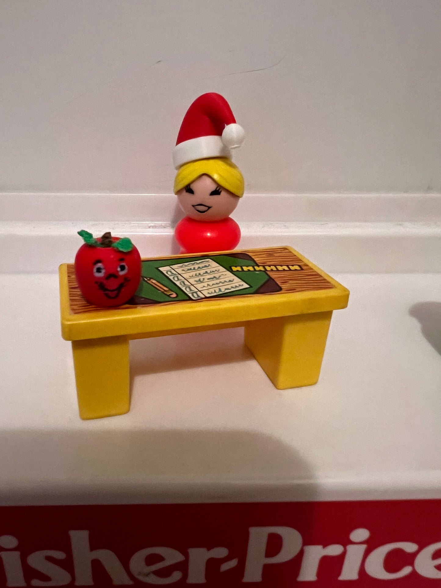 Custom Miniature Vintage Fisher Price Happy Apple