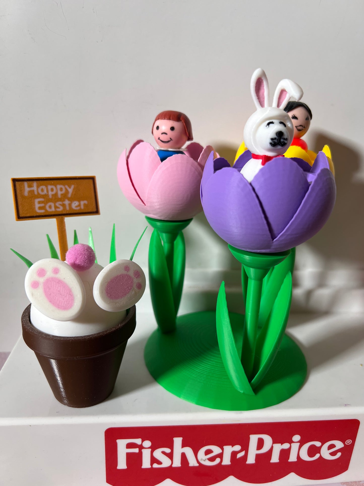 Easter Tulip Display Stand – Vintage Little People Scale
