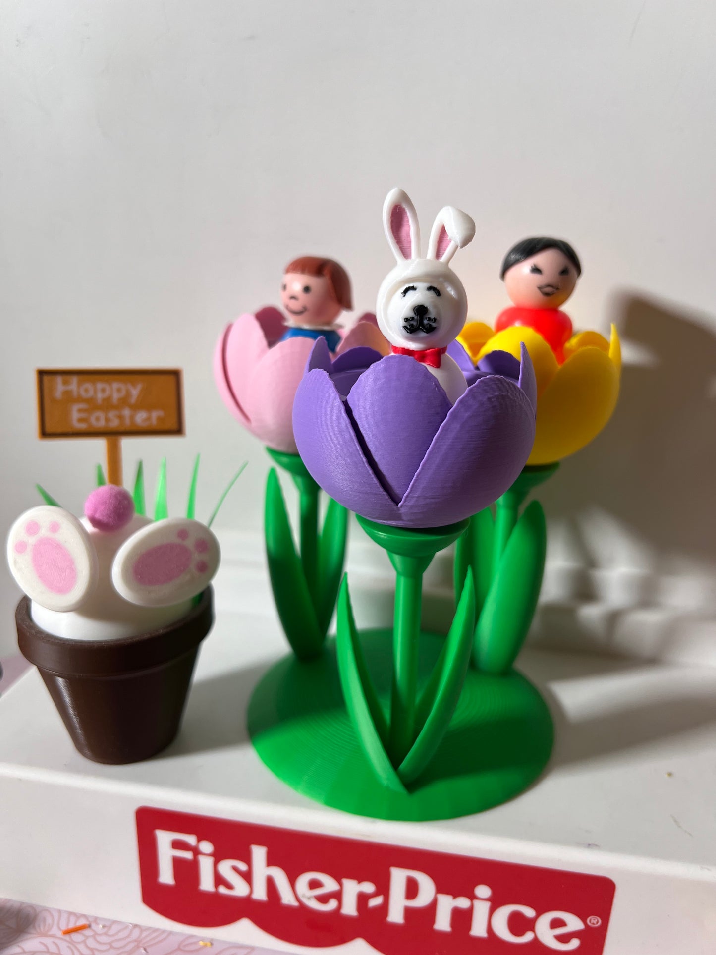 Easter Tulip Display Stand – Vintage Little People Scale