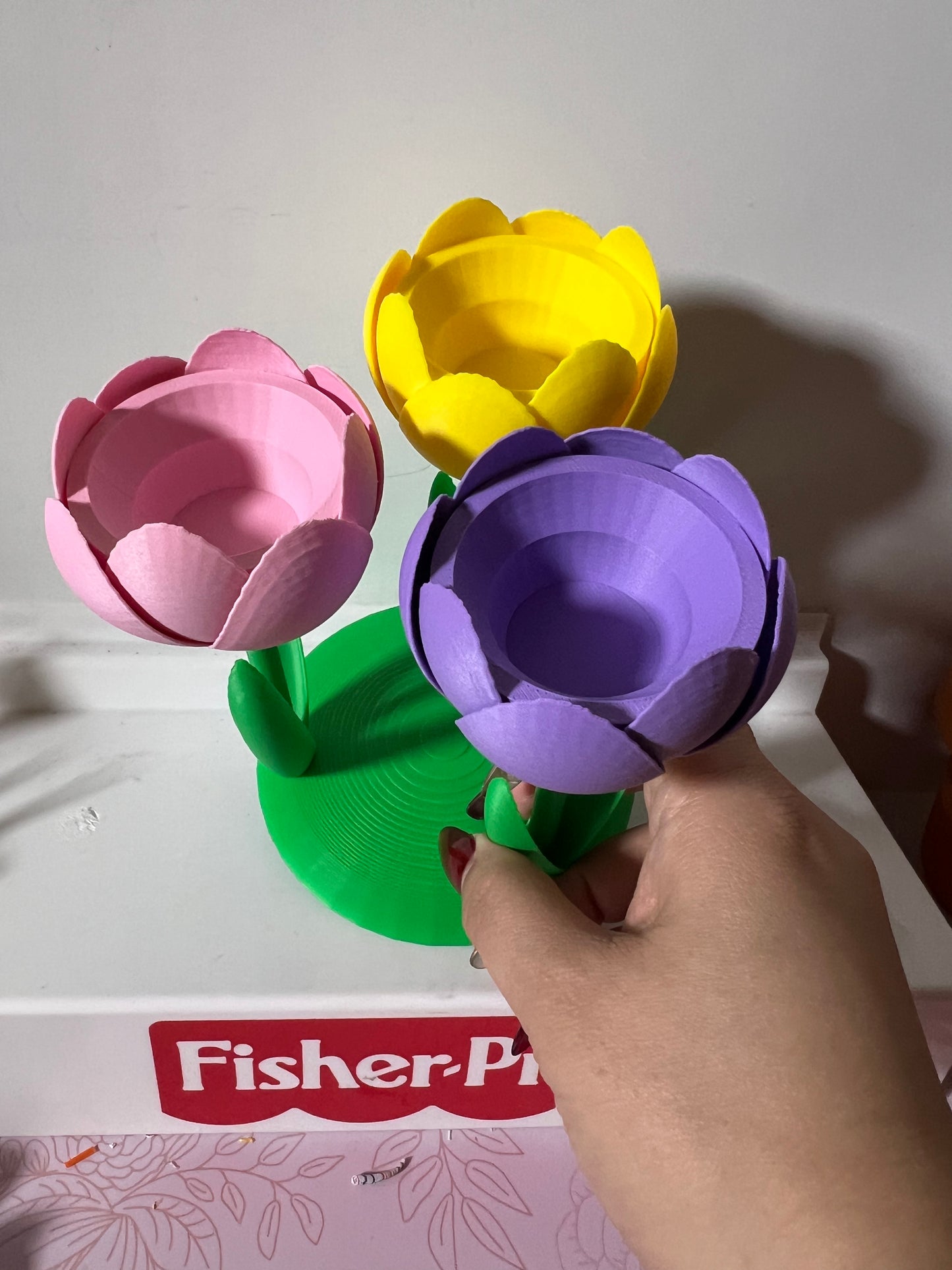 Easter Tulip Display Stand – Vintage Little People Scale