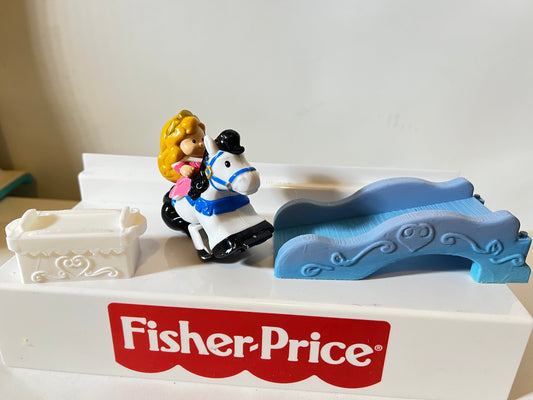 Fisher Price Klip Klop Princess/Pony - Aurora with Custom Ramp and Food Crate