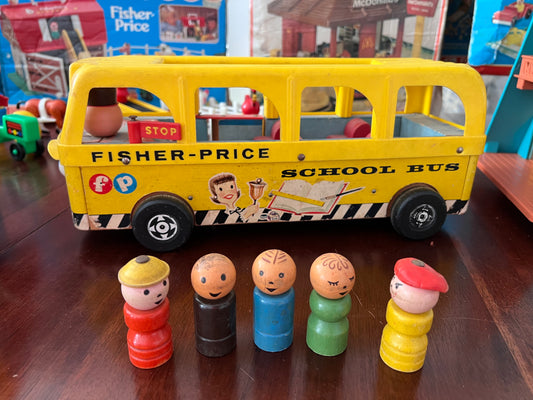 Vintage 1961 Fisher Price Safety School Bus #984