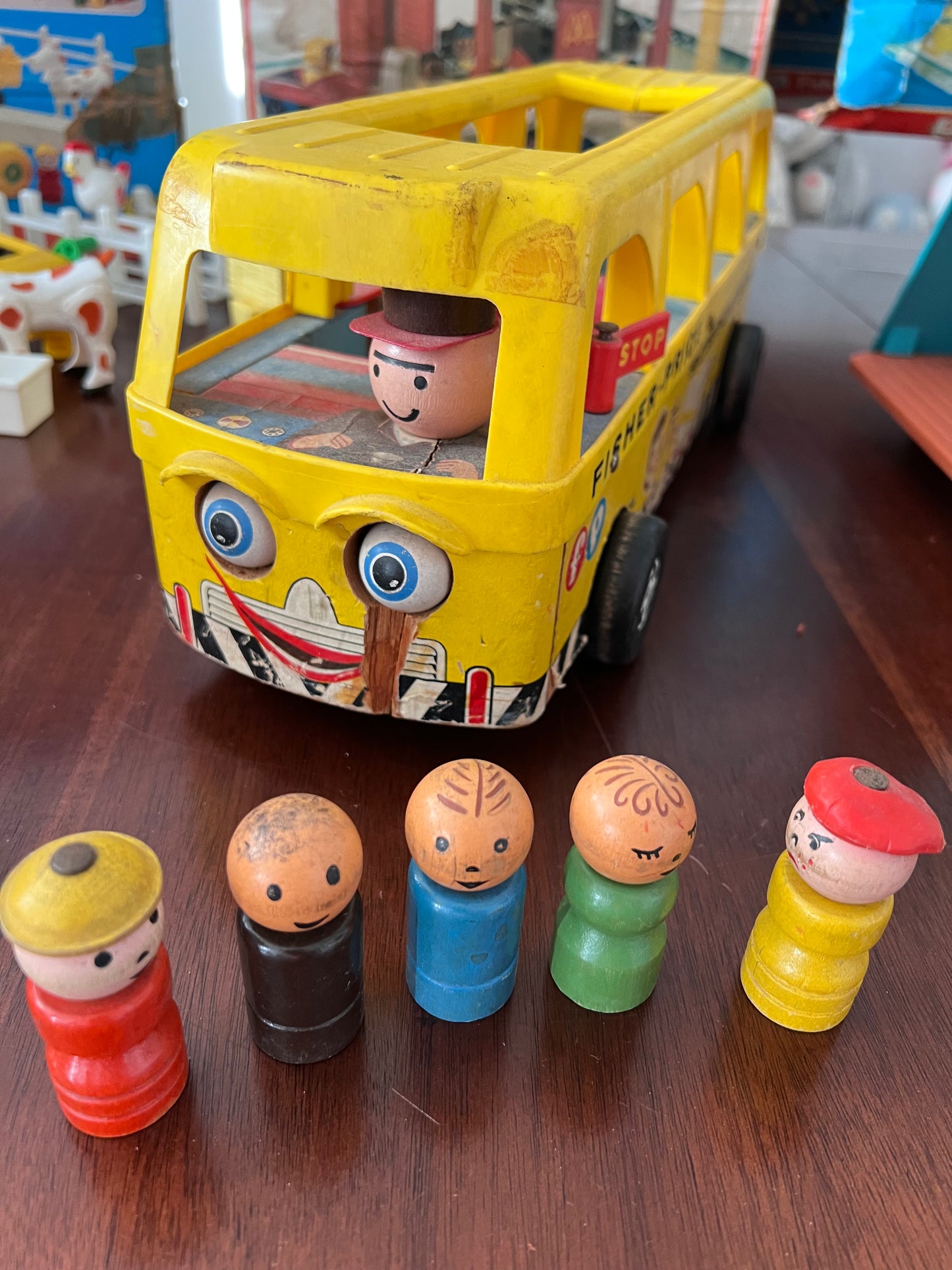 Vintage 1961 Fisher Price Safety School Bus #984