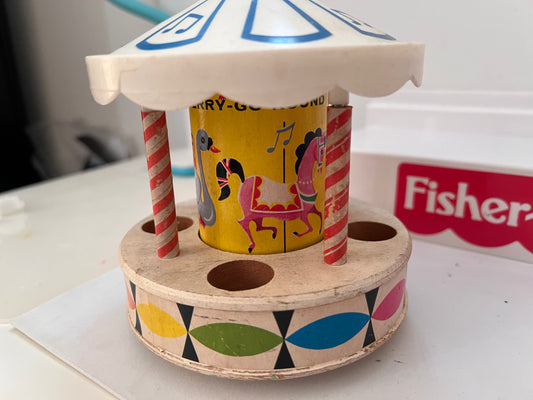 Vintage Fisher Price Amusement Park - Merry Go Round