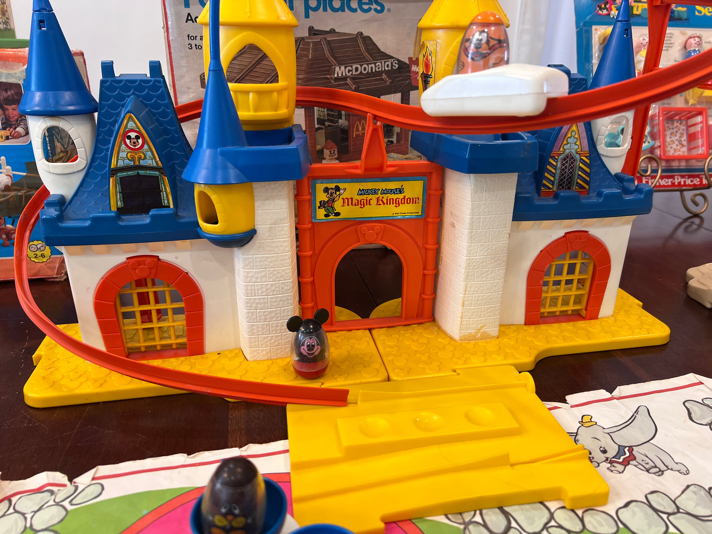 Vintage 1977 Mickey Mouse's Magic Kingdom Weebles Castle Playset