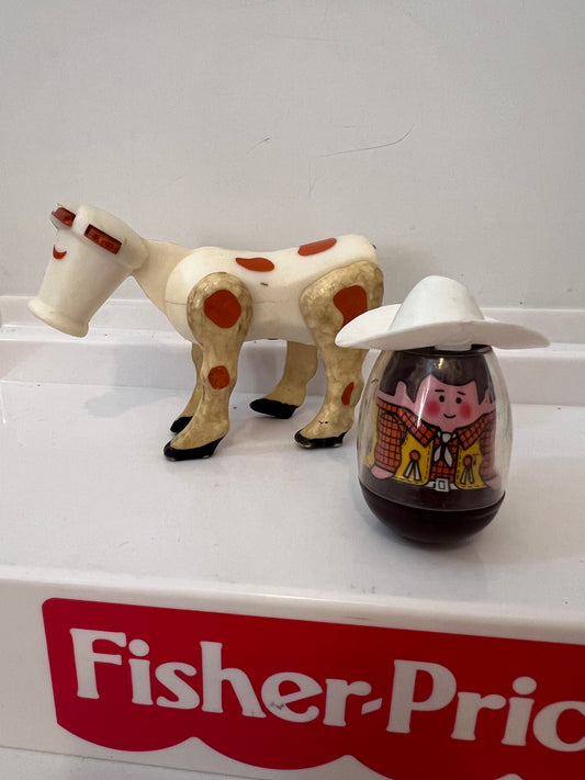 Vintage Weeble Cowboy Figure with Original Hat