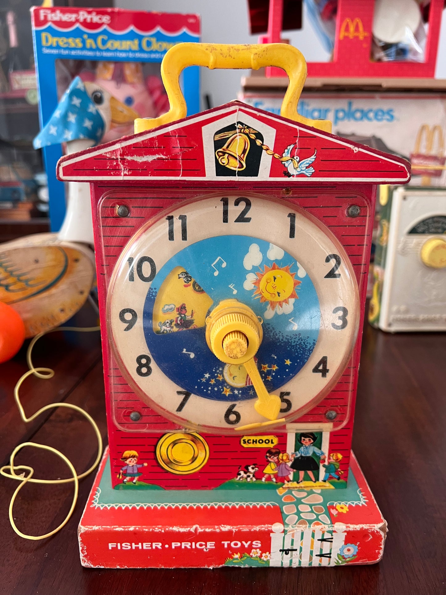 Vintage Fisher Price Music Teaching Clock