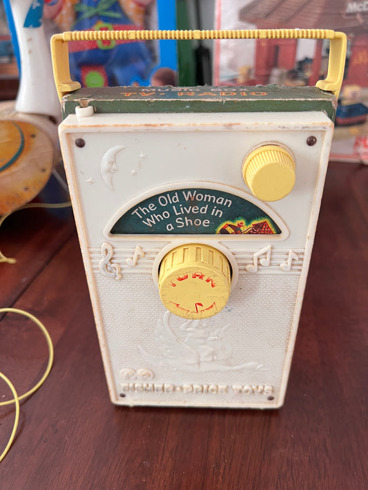 Vintage Fisher Price Music Radio - Woman Who Lived in a Shoe