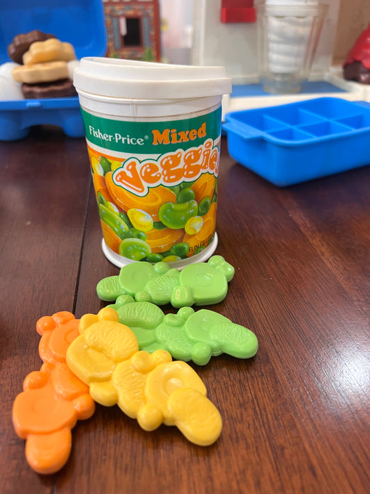 Vintage Fisher Price Fun w Food - Can of Veggies