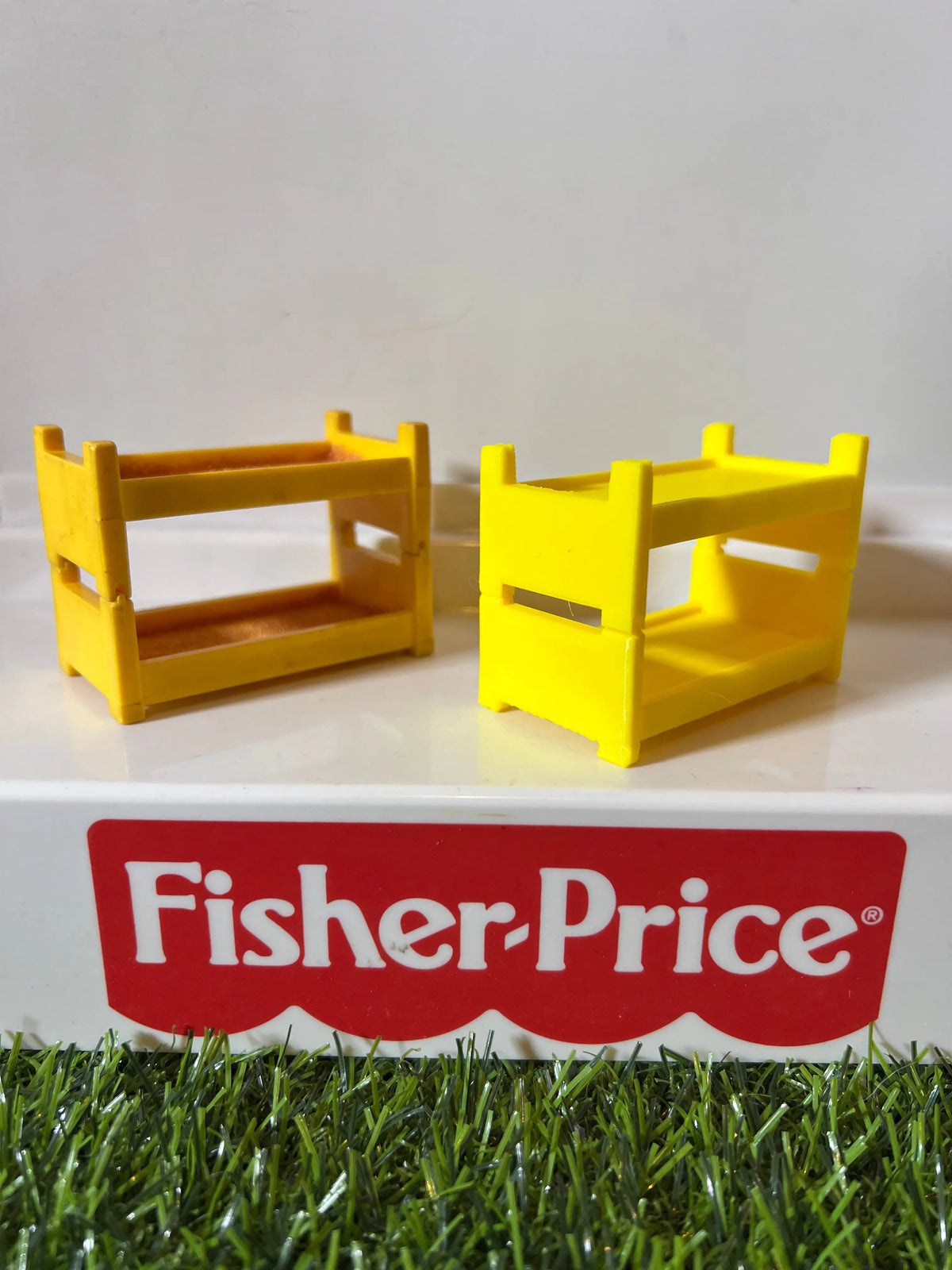 Yellow plastic A-frame bunk bed replacement frames for Fisher-Price