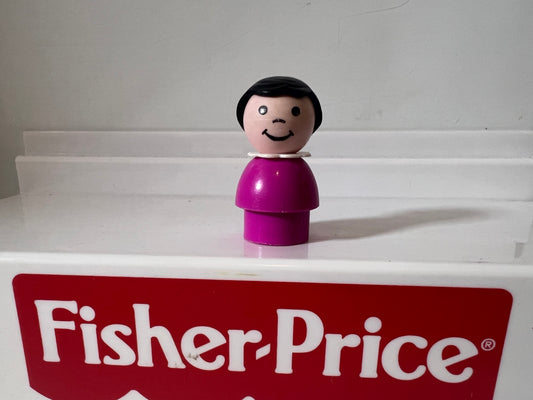 HTF Original FP Purple/Pink Girl w Black Hair
