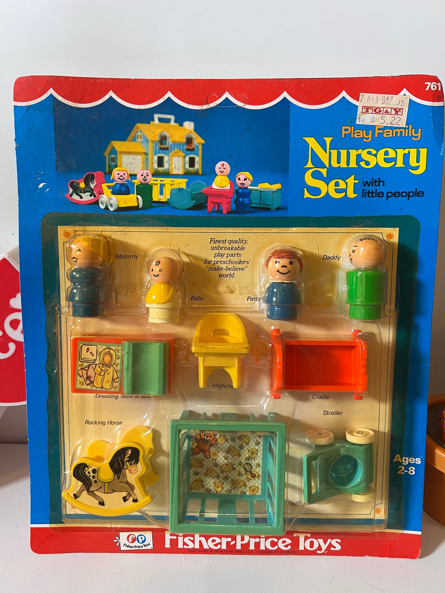 HTF Vintage Fisher Price Nursery Set SEALED NEW (Blue Crib)