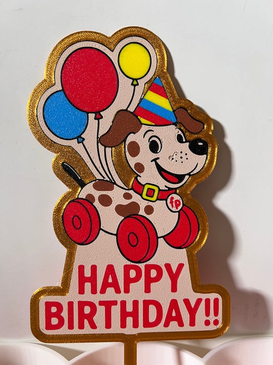 Fisher Price Snoppy Pullie Birthday Cake Topper