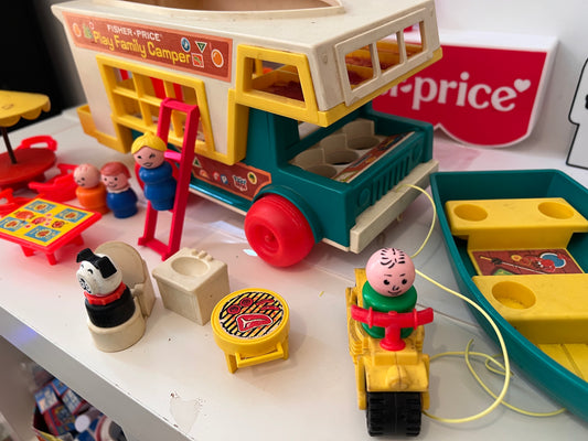 Vintage Little People Green Camper #994 COMPLETE