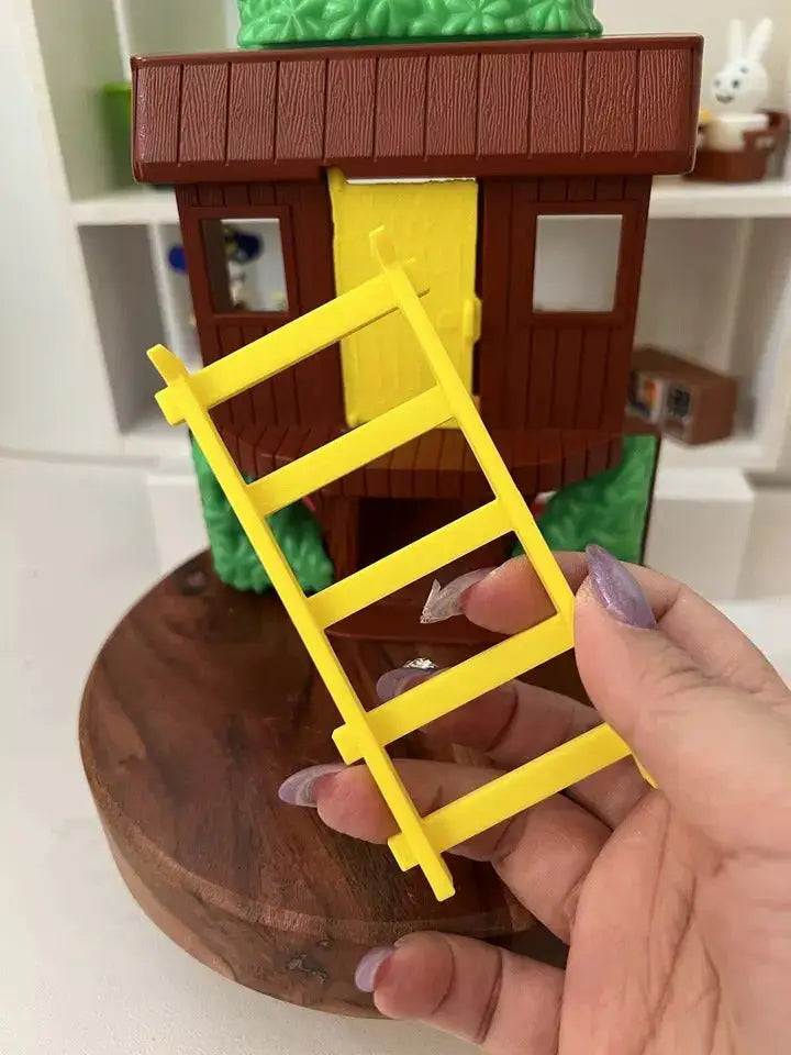 Vintage Fisher Price #2551 replacement ladder, yellow plastic with horizontal rungs